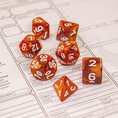 Brown Pearl Dice Set