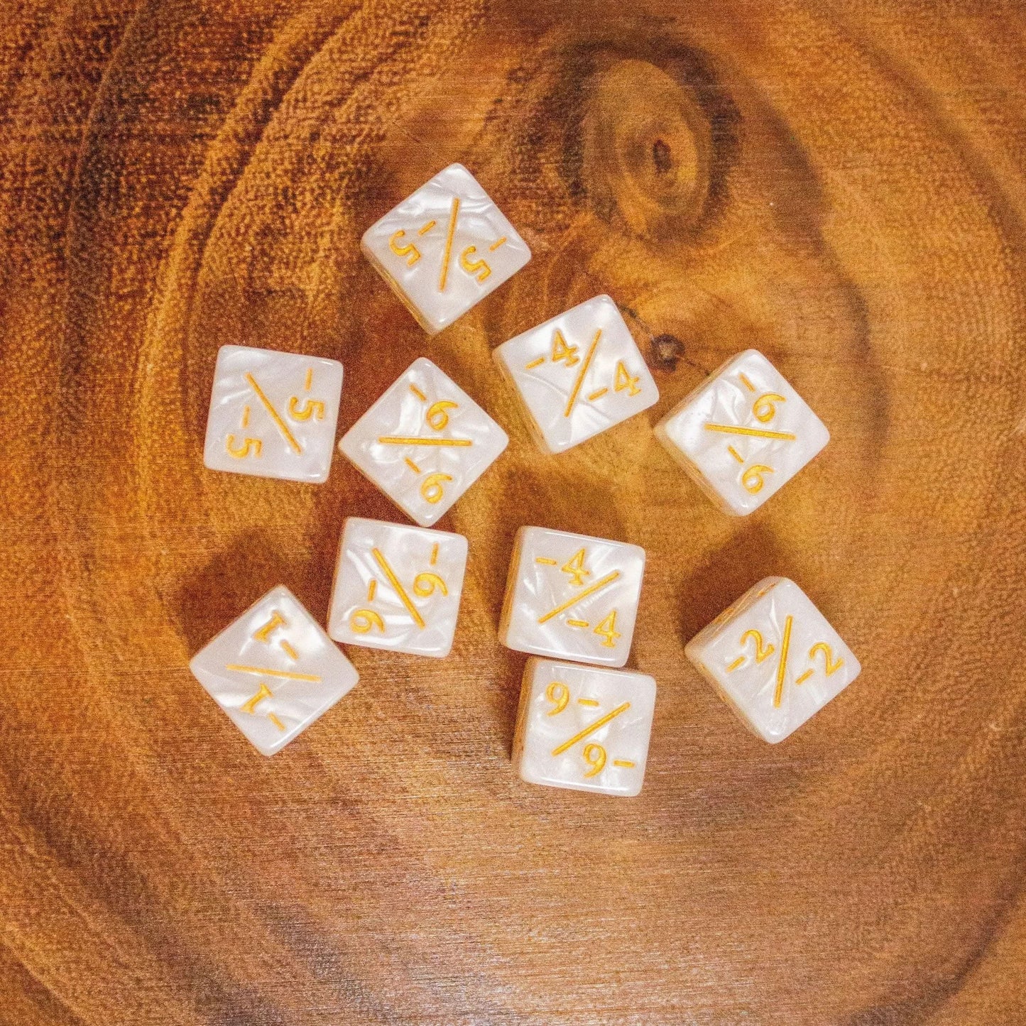White Marbled Counter Dice