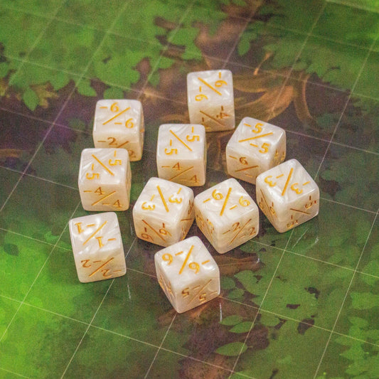 White Marbled Counter Dice