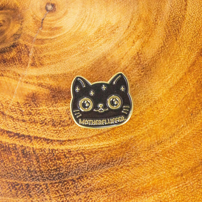 Motherfluffer Black Cat Pin