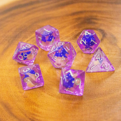 Purple Blue Mushroom Dice Set