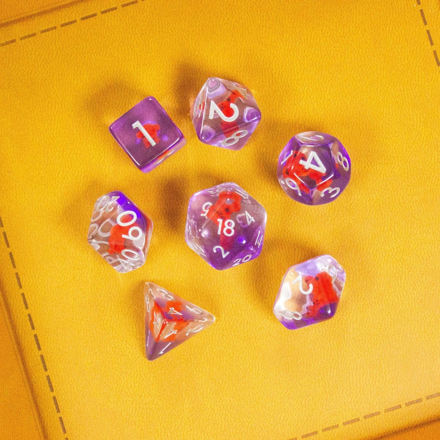 Red Bear Dice Set