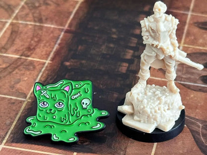 Gelatinous Cube Cat Pin