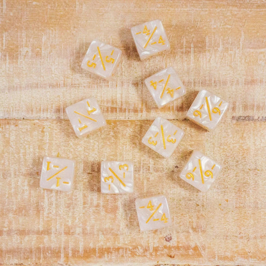 White Marbled Counter Dice