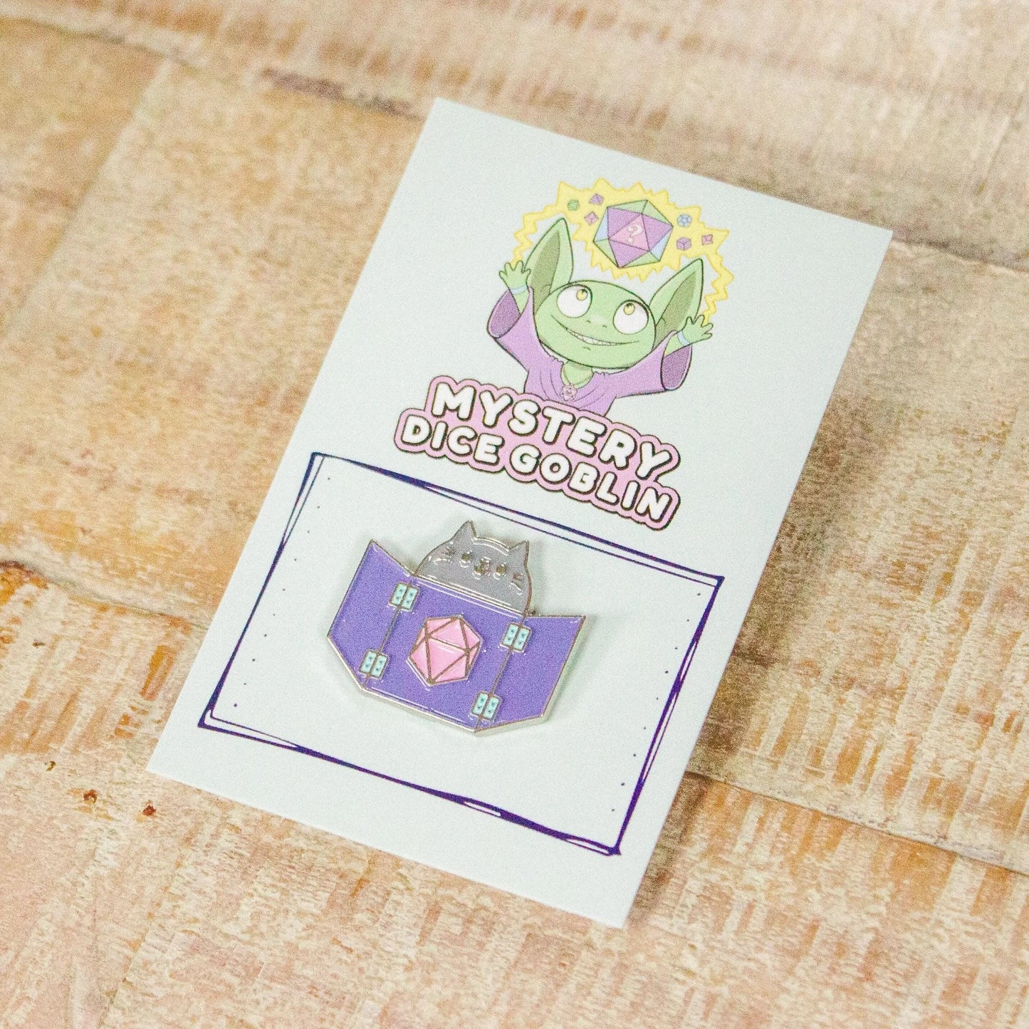 Purple Dungeon Meowster Cat Enamel Pin