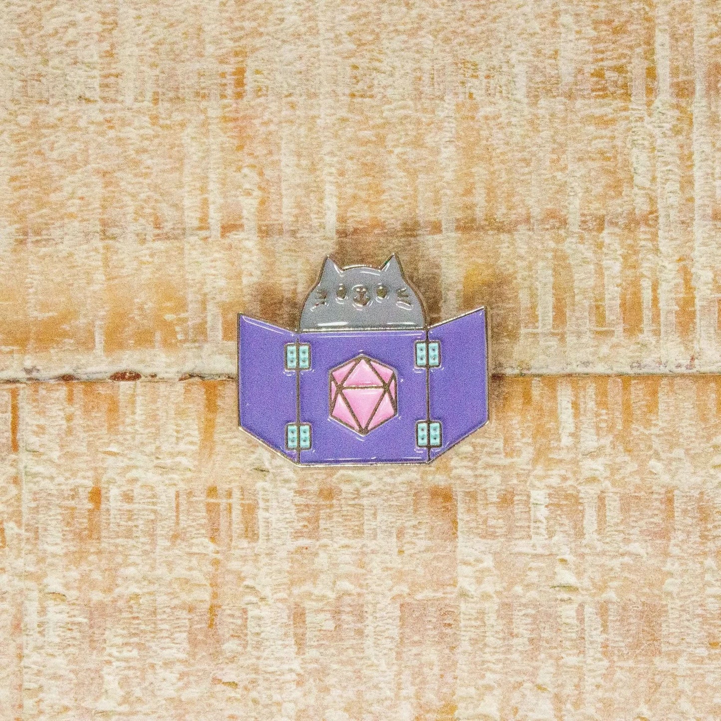 Purple Dungeon Meowster Cat Enamel Pin