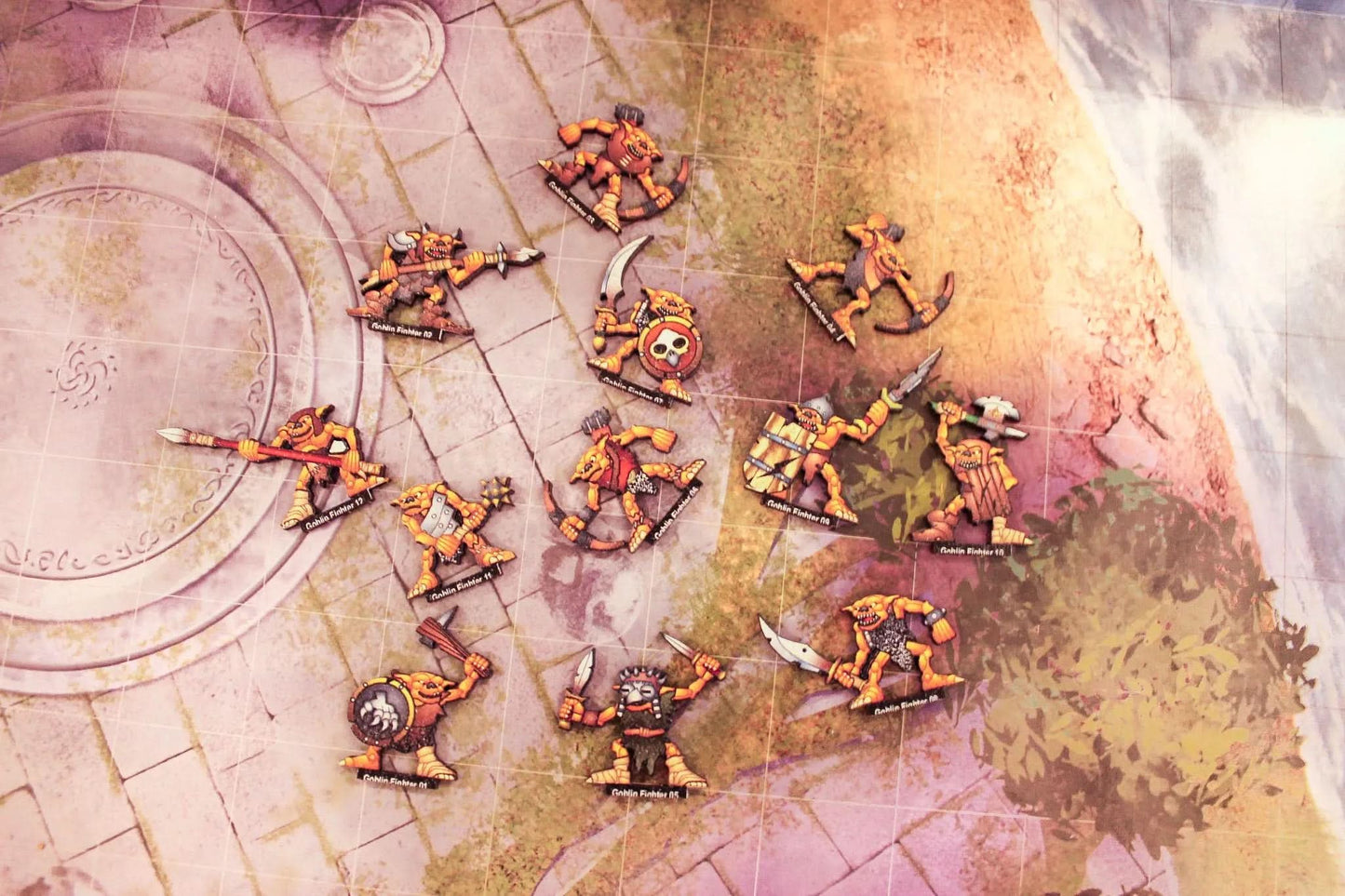 Goblin Miniatures Set, Flatpack pre-painted miniatures for role playing games.