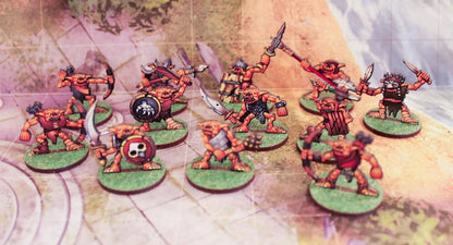 Goblin Miniatures Set, Flatpack pre-painted miniatures for role playing games.