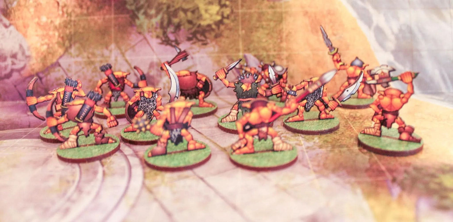 Goblin Miniatures Set, Flatpack pre-painted miniatures for role playing games.