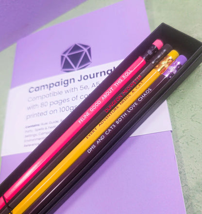 Cat Pencils | Dungeon meowster | Perfect for Cats and Catacombs