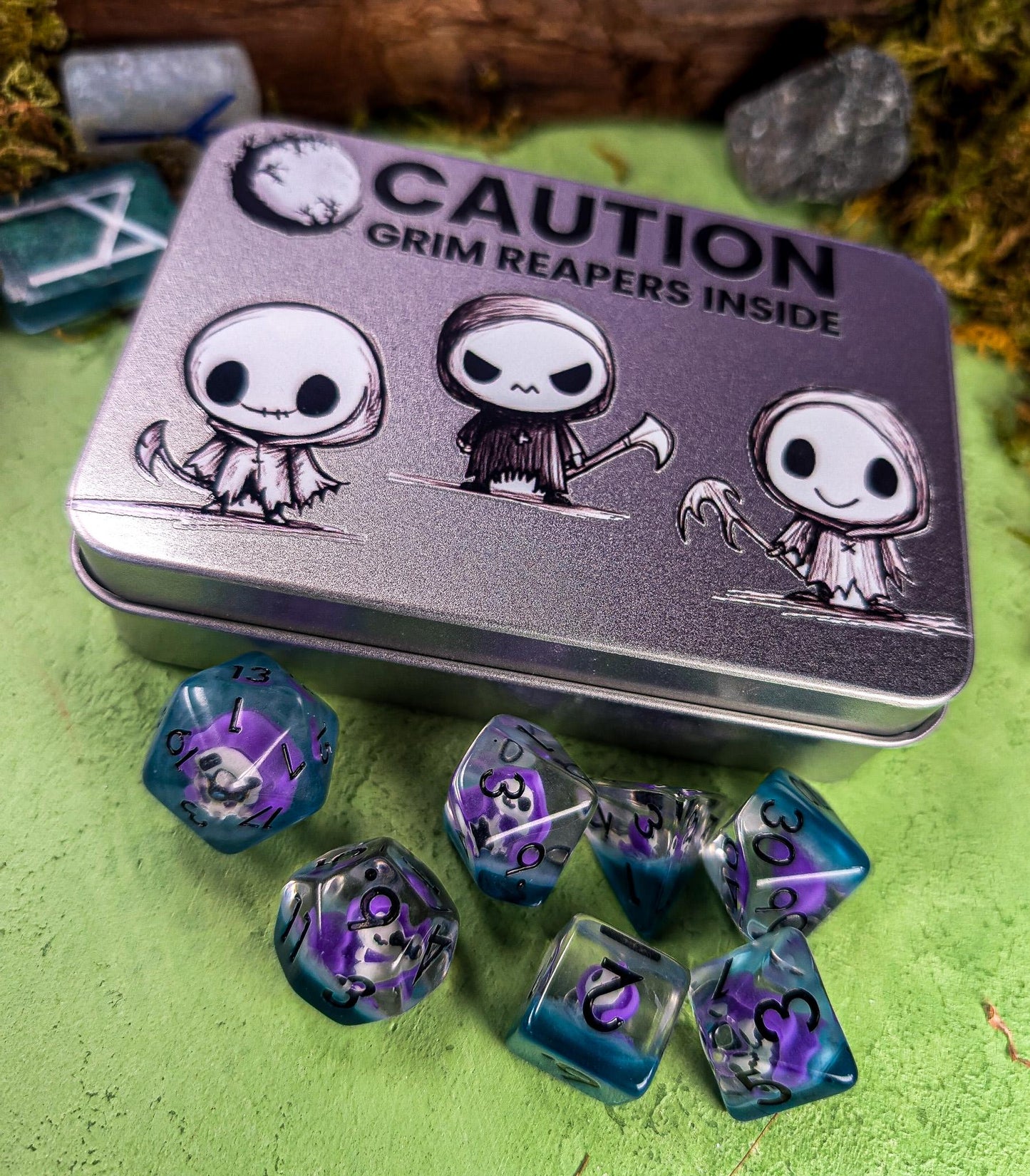 Grim Reaper Dice Tin