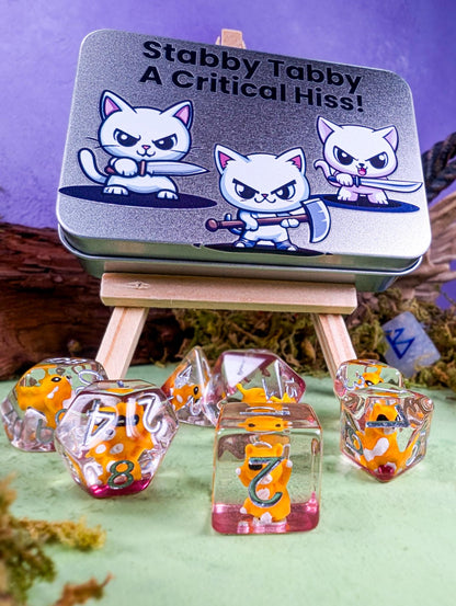 Stabby Tabby - Cat Dice Tin