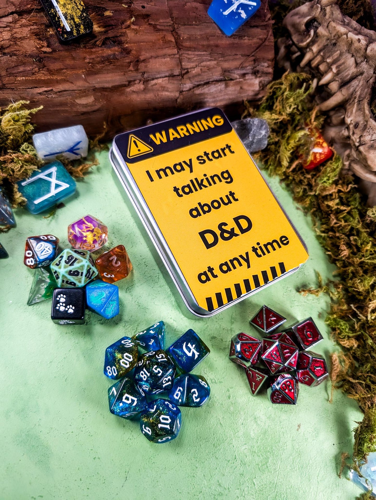 Warning Dice Tin