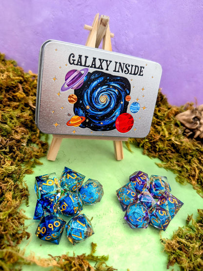 Galaxy Dice Tin