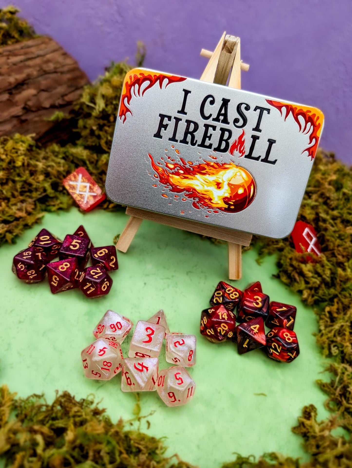 Fireball Dice Set and Tin