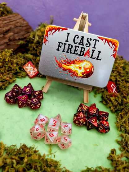 Fireball Dice Set and Tin
