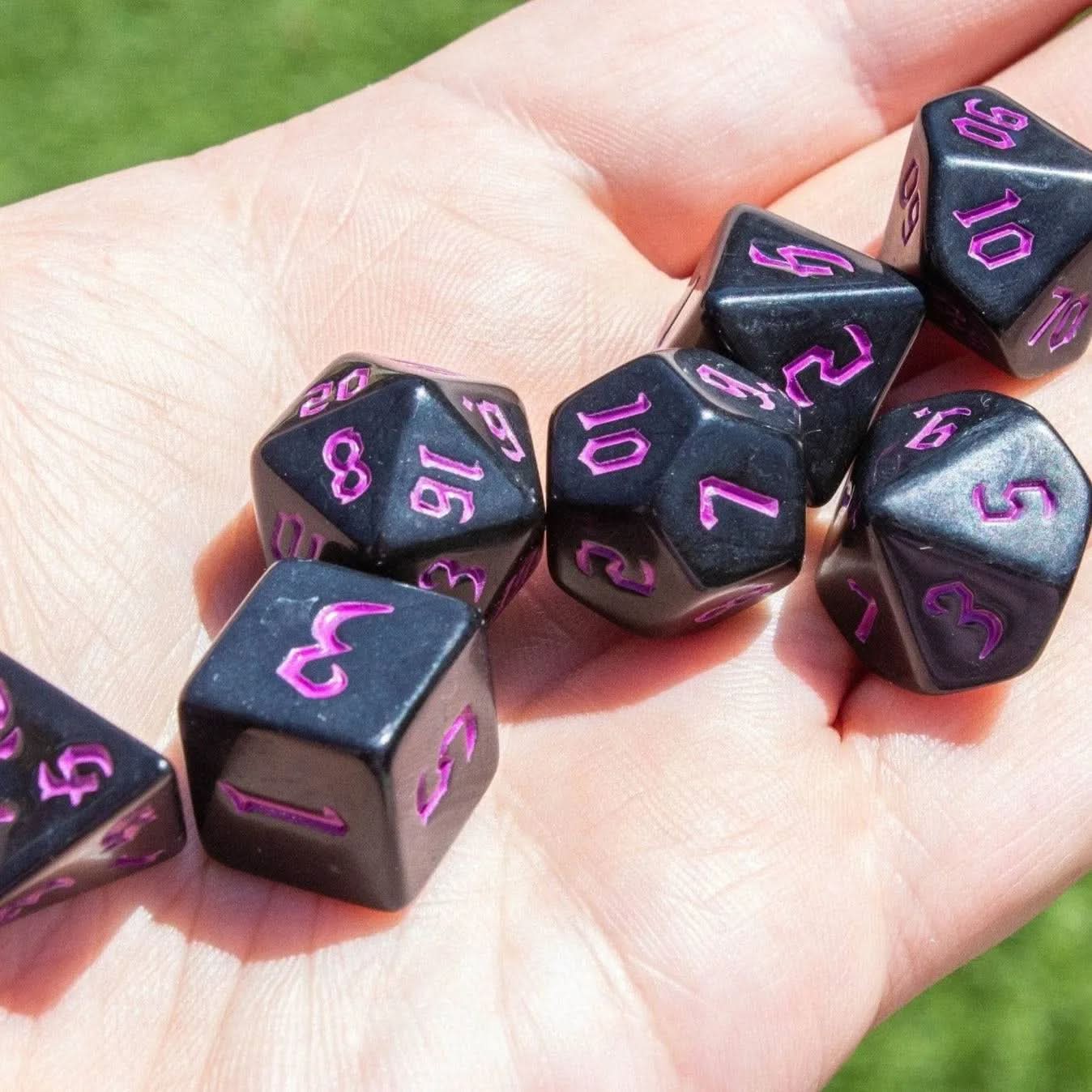 Pink Witch Dice Set