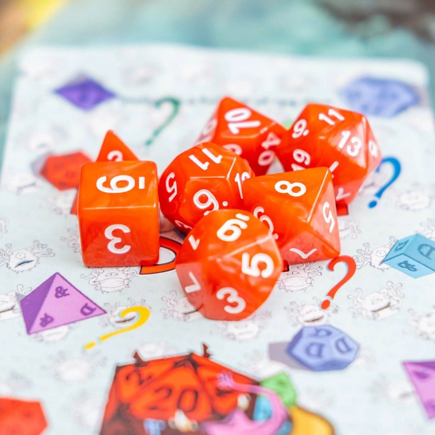 Red Pearl Dice Set