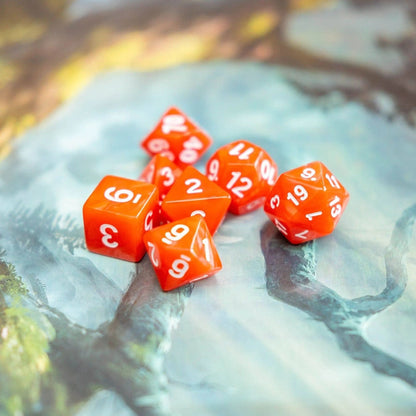 Red Pearl Dice Set