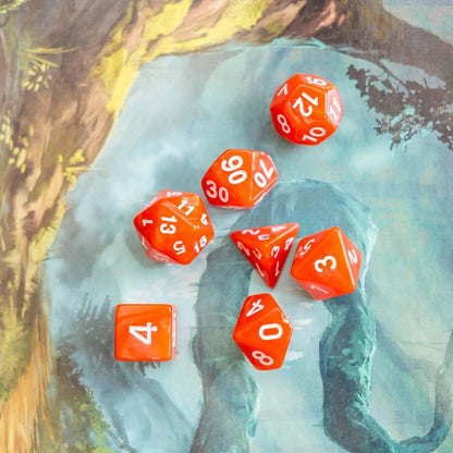 Red Pearl Dice Set