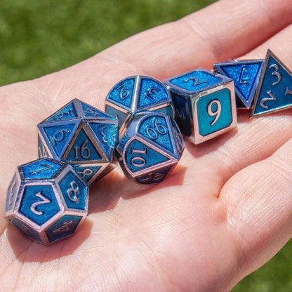 Simple Blue and Silver Metal Set