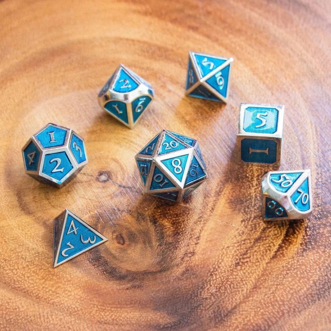 Simple Blue and Silver Metal Set