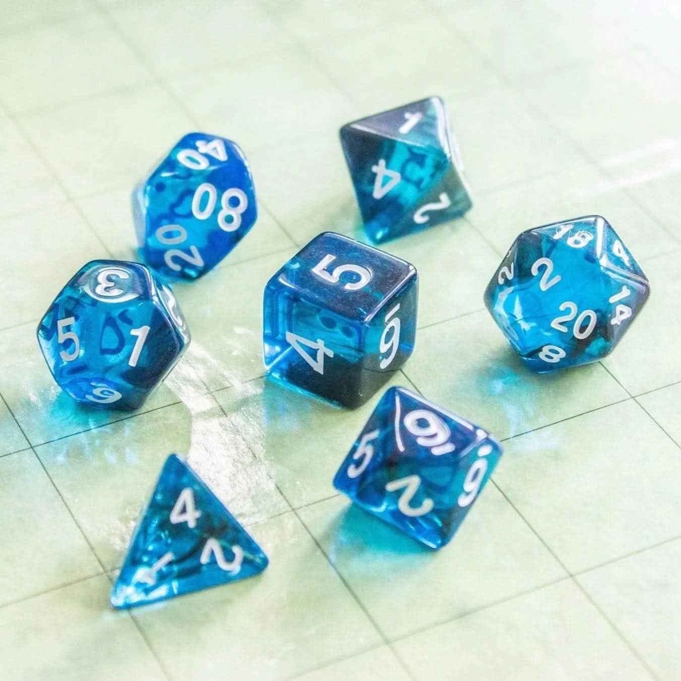 Blue Smoke Dice Set