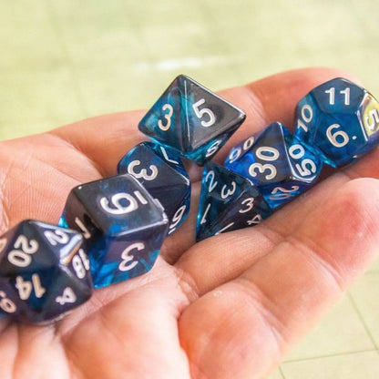 Blue Smoke Dice Set