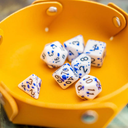 Blue Splatter Dice Set