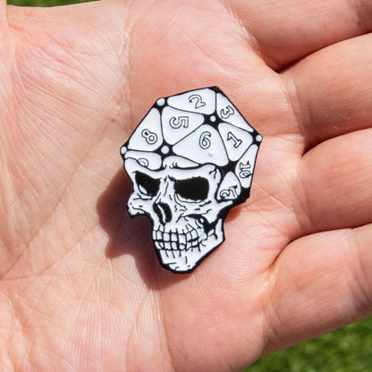 D20 Skull Pin