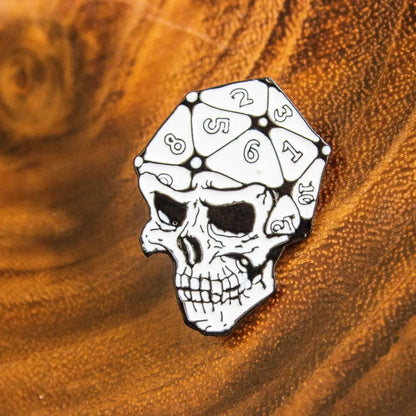 D20 Skull Pin
