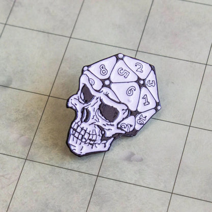 D20 Skull Pin