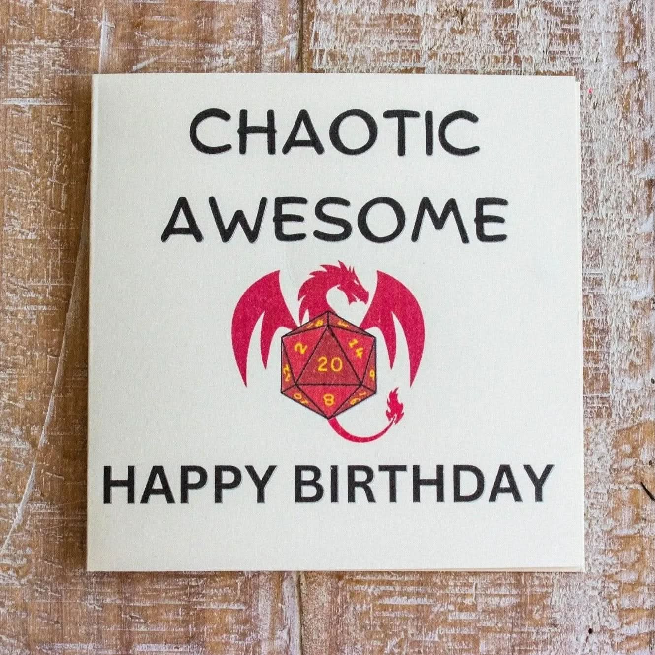 Birthday Card Chaotic Awesome