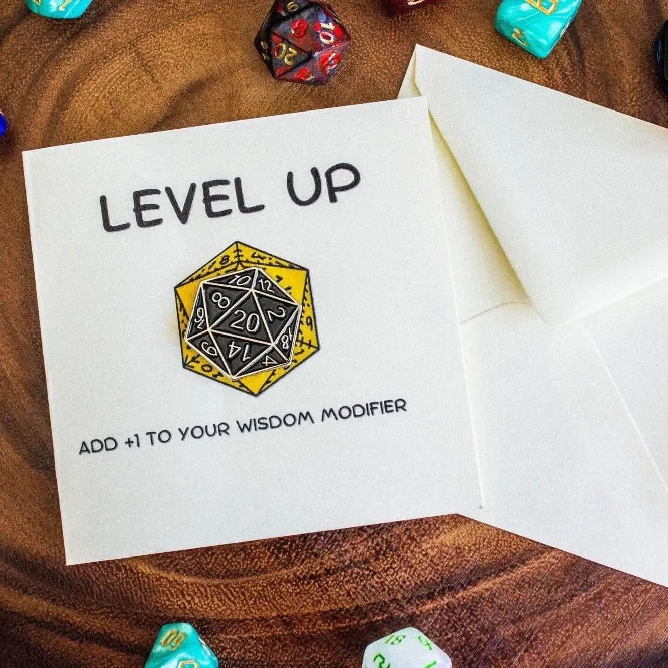 Birthday Card Level Up +1 Wisdom