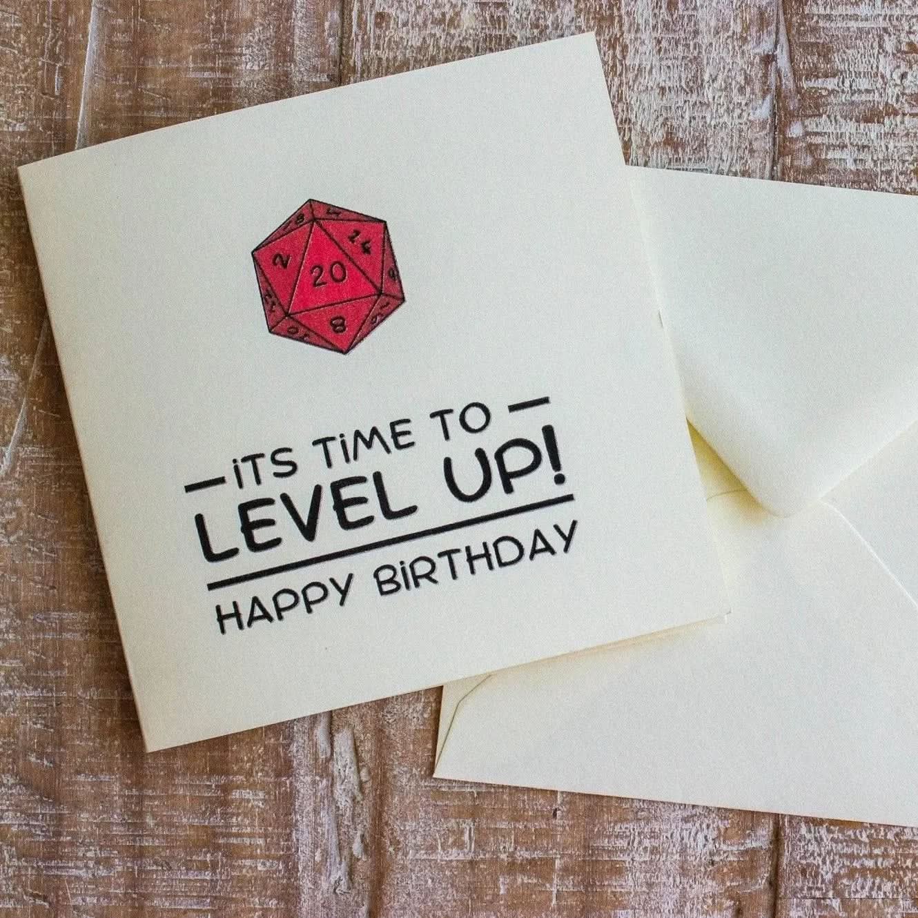 Birthday Card Level Up