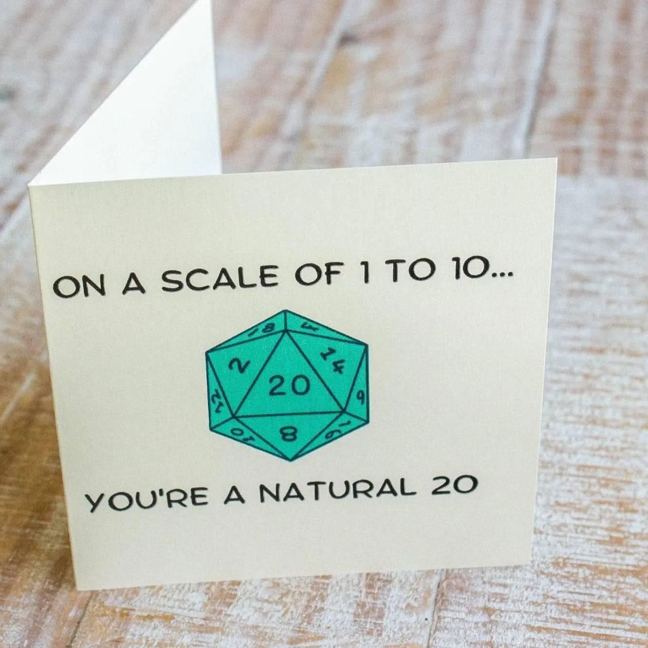 Birthday Card Natural 20