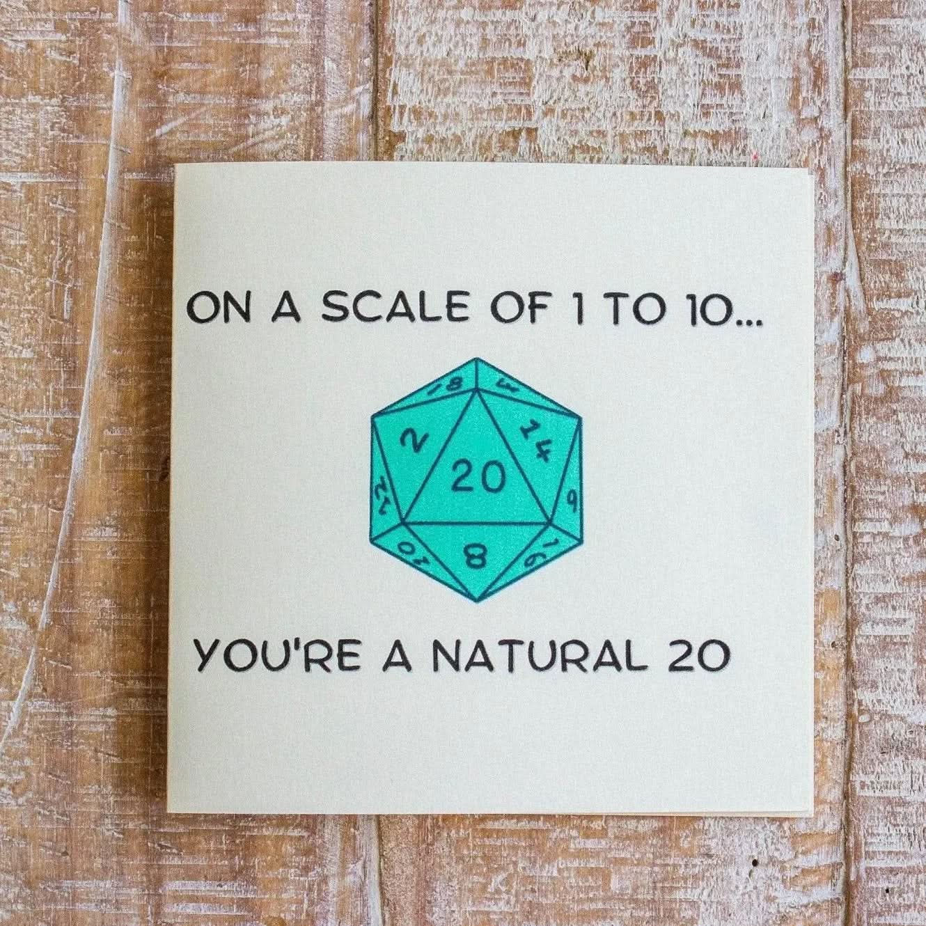 Birthday Card Natural 20