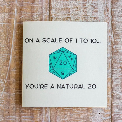 Birthday Card Natural 20