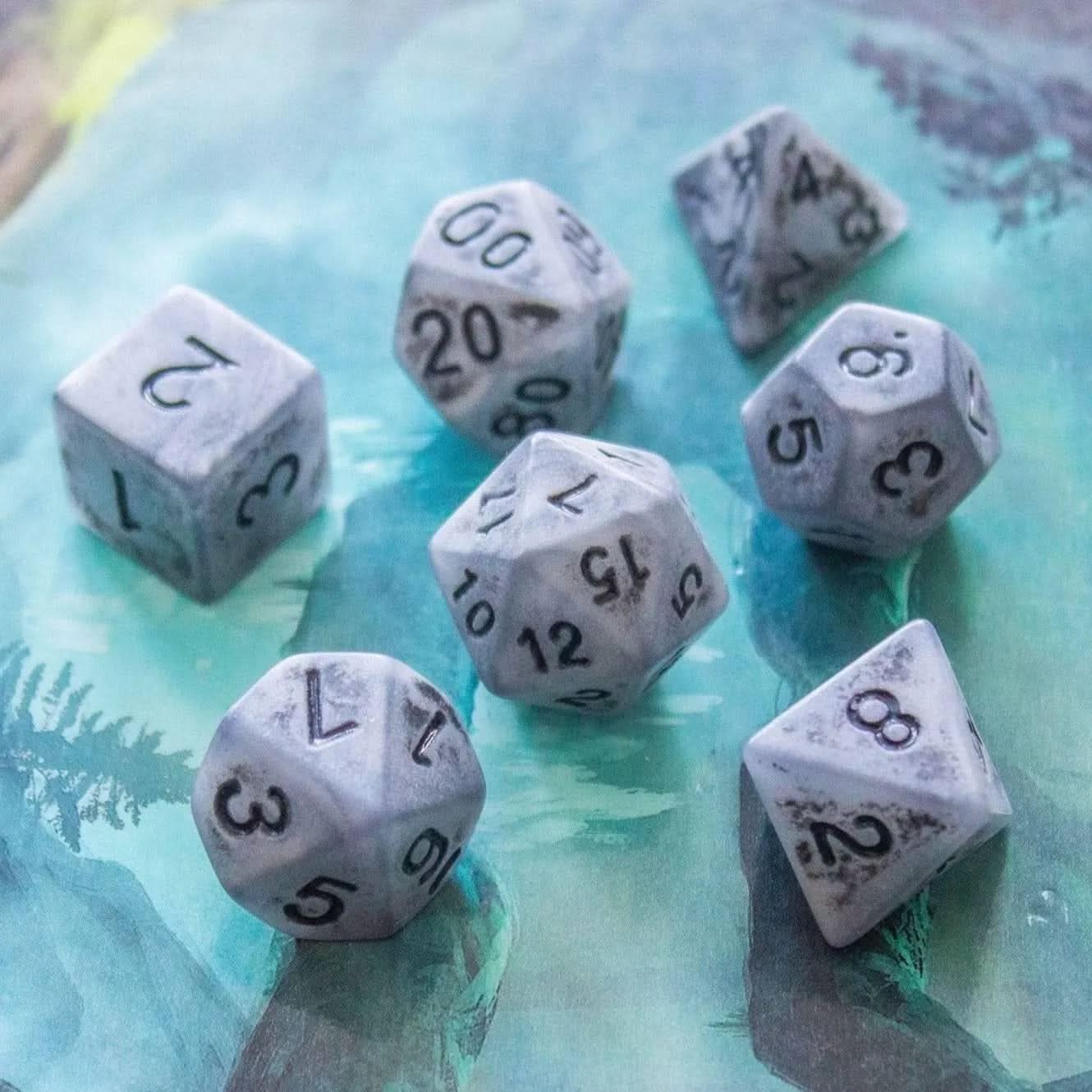Tombstone Pastel Grey Dice