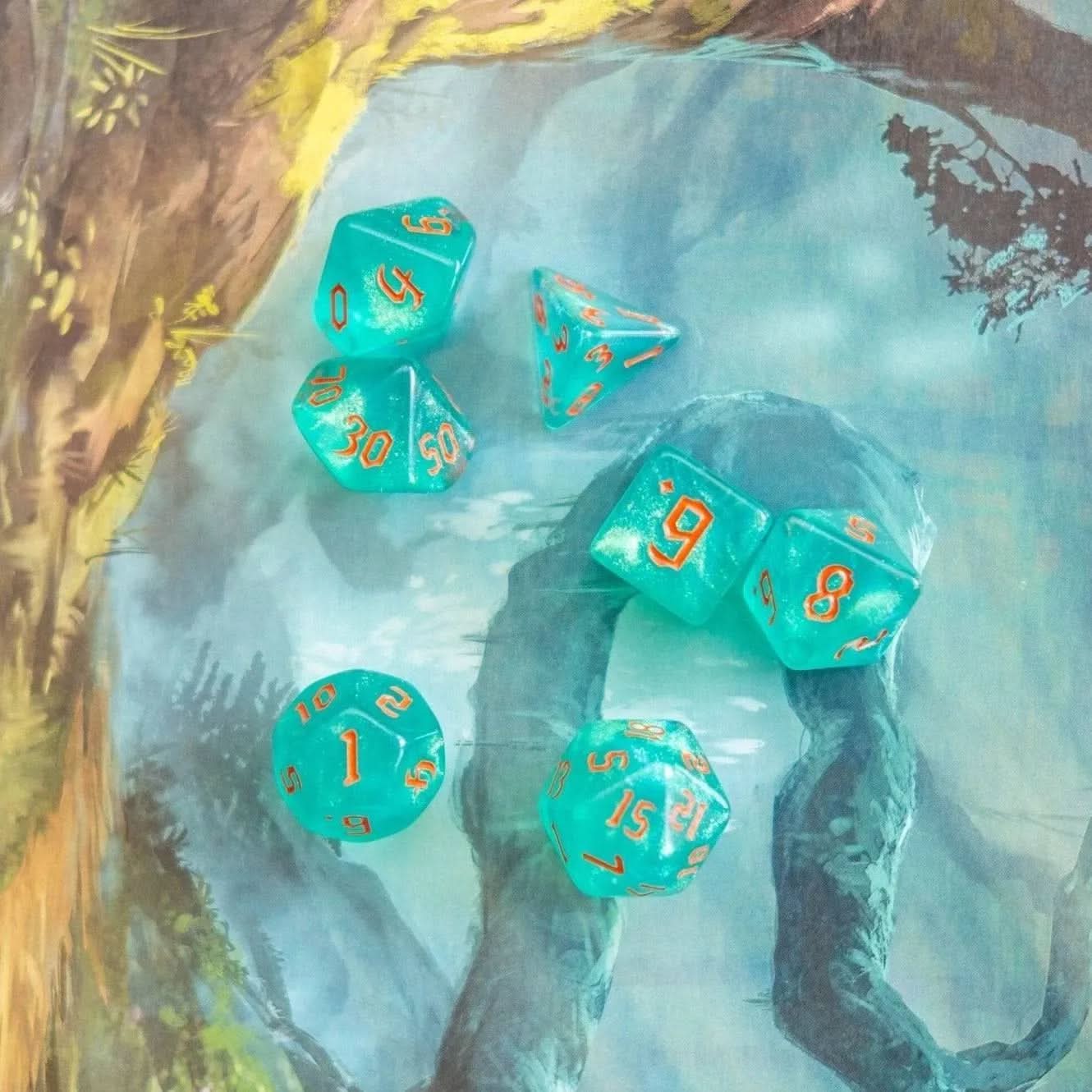 Emerald Fog Dice Set