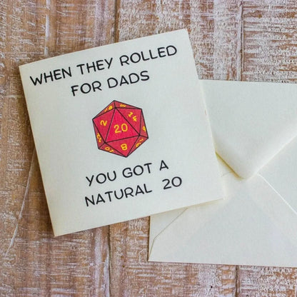 Fathers Day Card Natural 20