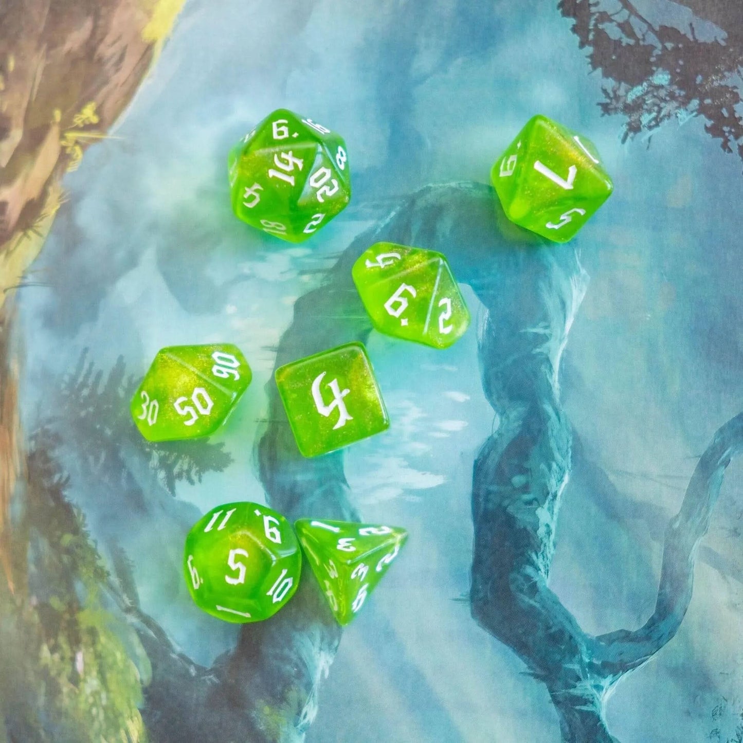 Fern Fog Green Dice Set
