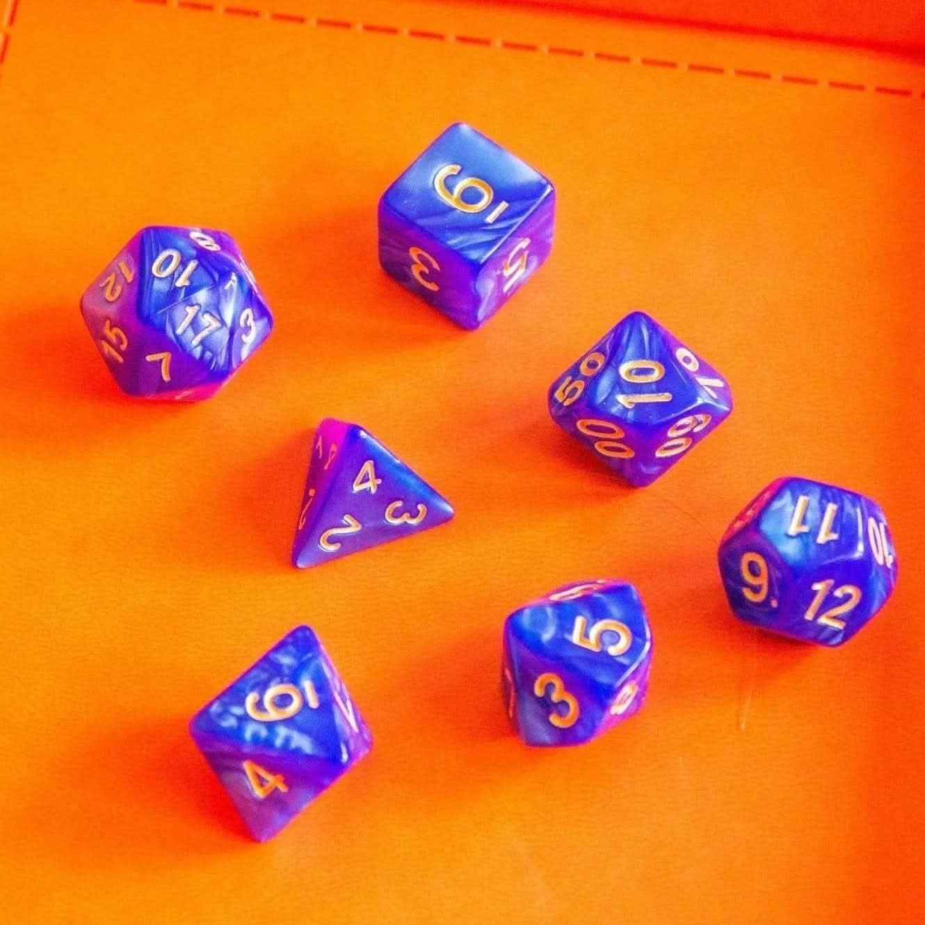 Purple Pearl Dice Set