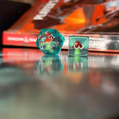 Mushroom Aqua Blue dice