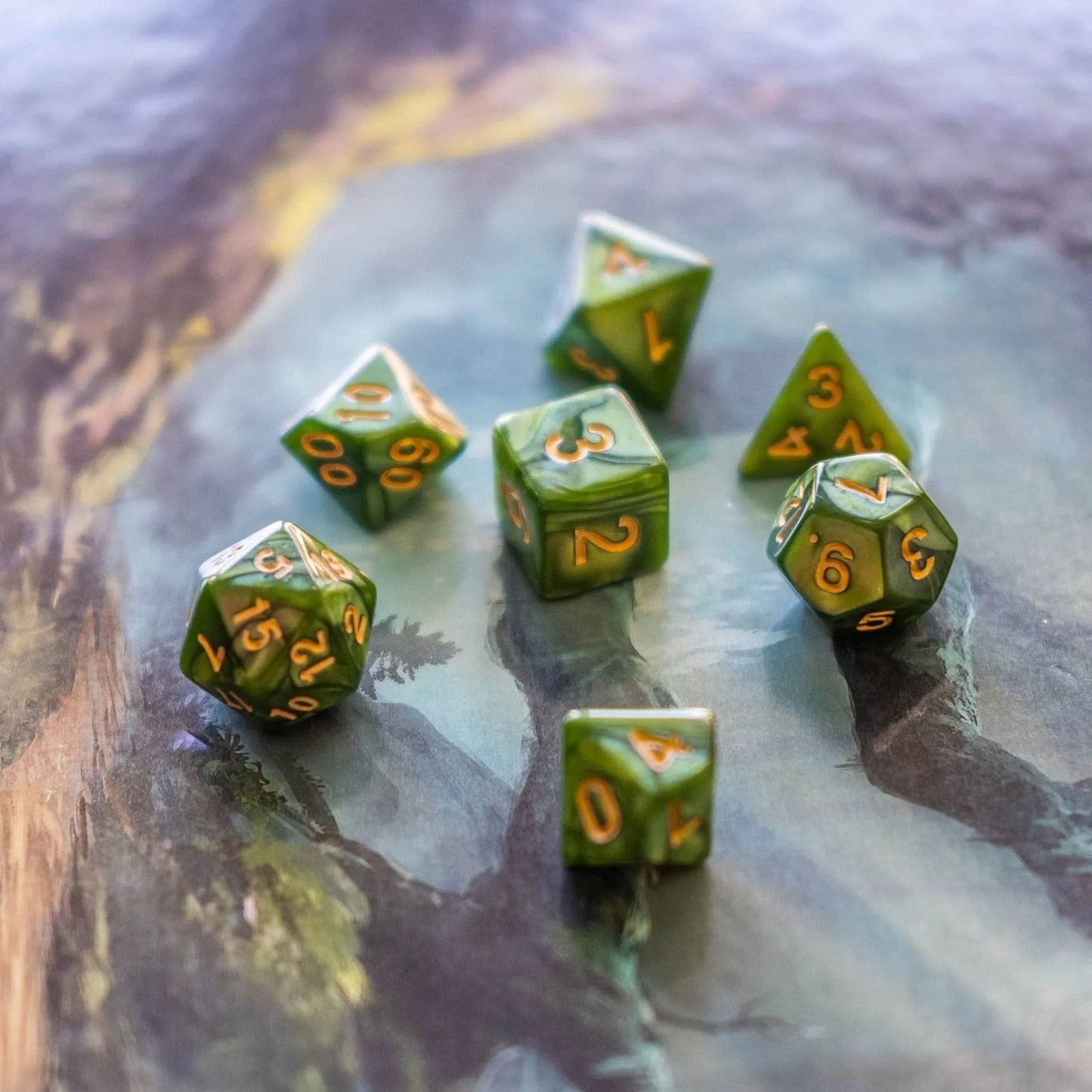 Ogre Green Pearl Dice Set