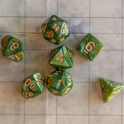 Ogre Green Pearl Dice Set