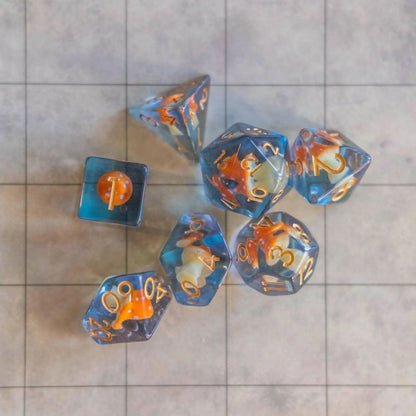 Orange Mushroom Dice Set