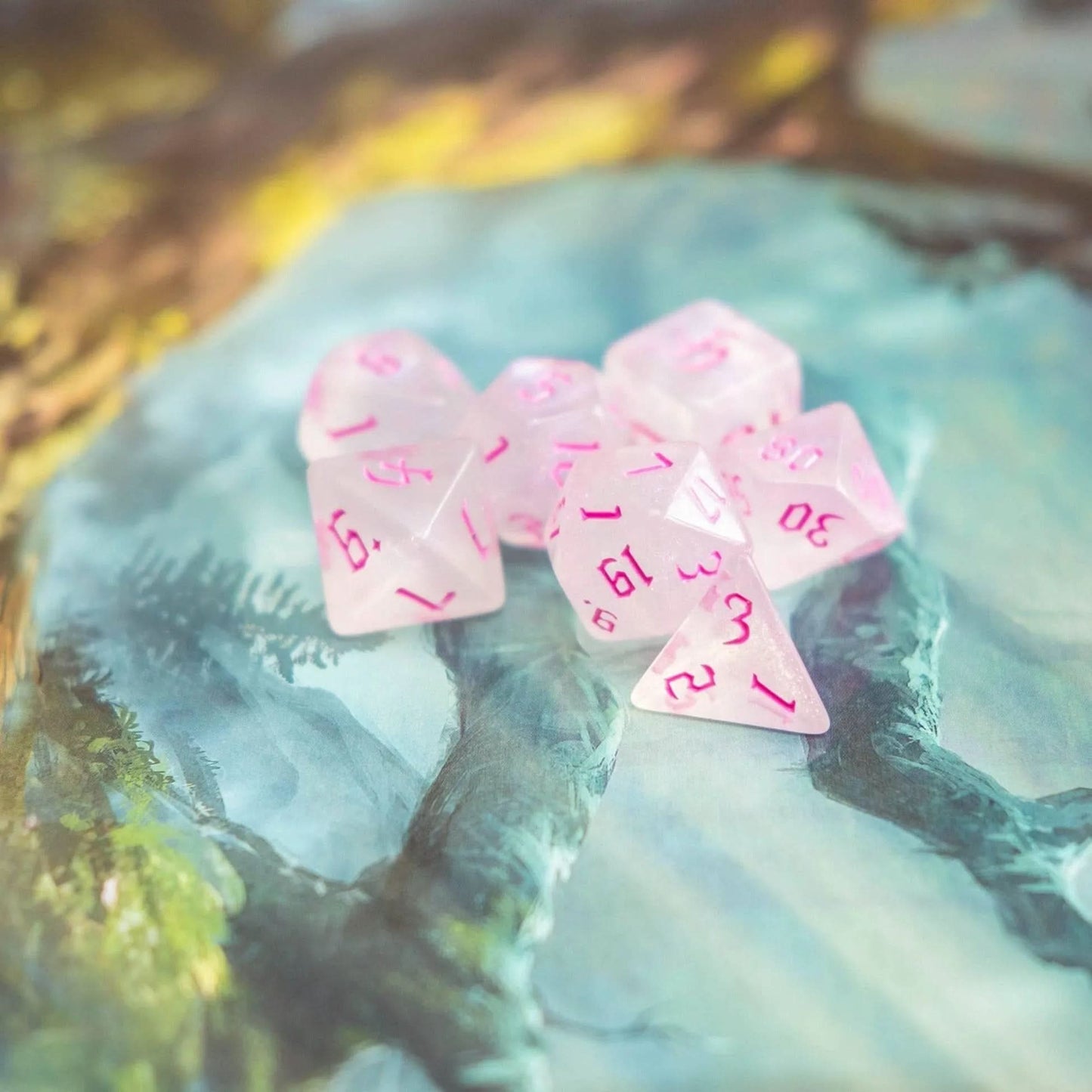 Pink Fog Dice Set