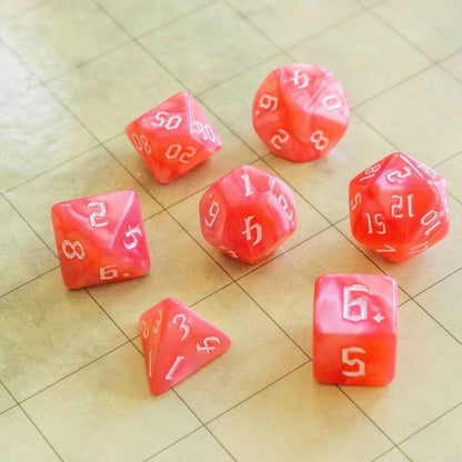 Pink Peach Dice Set