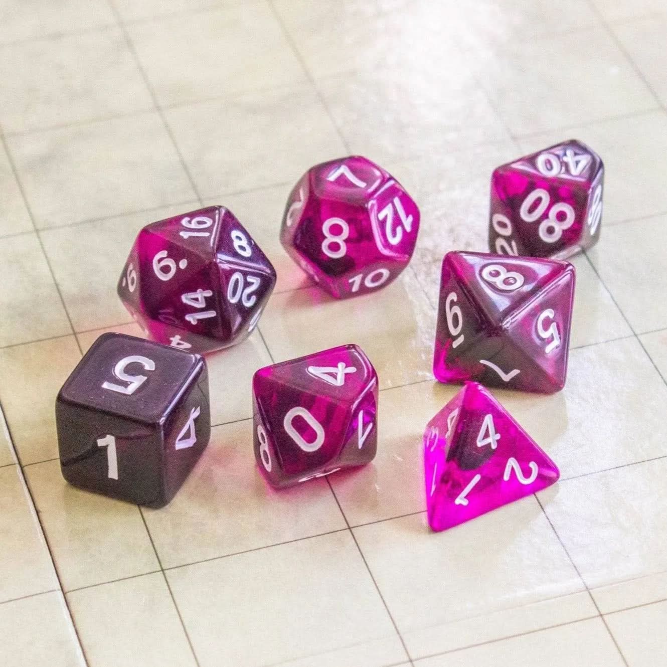 Purple Smoke Dice Set